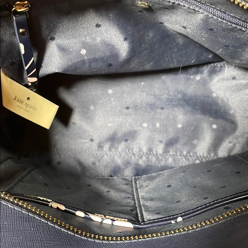Kate Spade Cameron Street Blue Floral Satchel with Crossbody
Strap - Picture 11 of 16